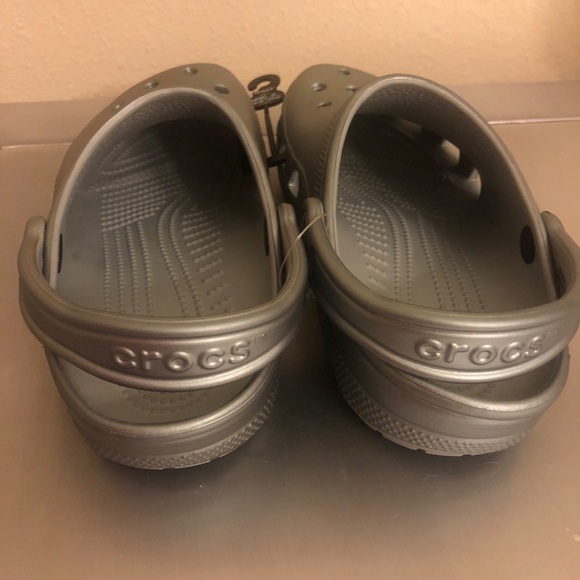 Crocs Metallic Clog gunmetal womens 7 - Picture 3 of 5
